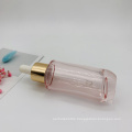 Luxury Clear Pink Empty Glass Serum Cosmetic Dropper Bottle Packaging 50Ml